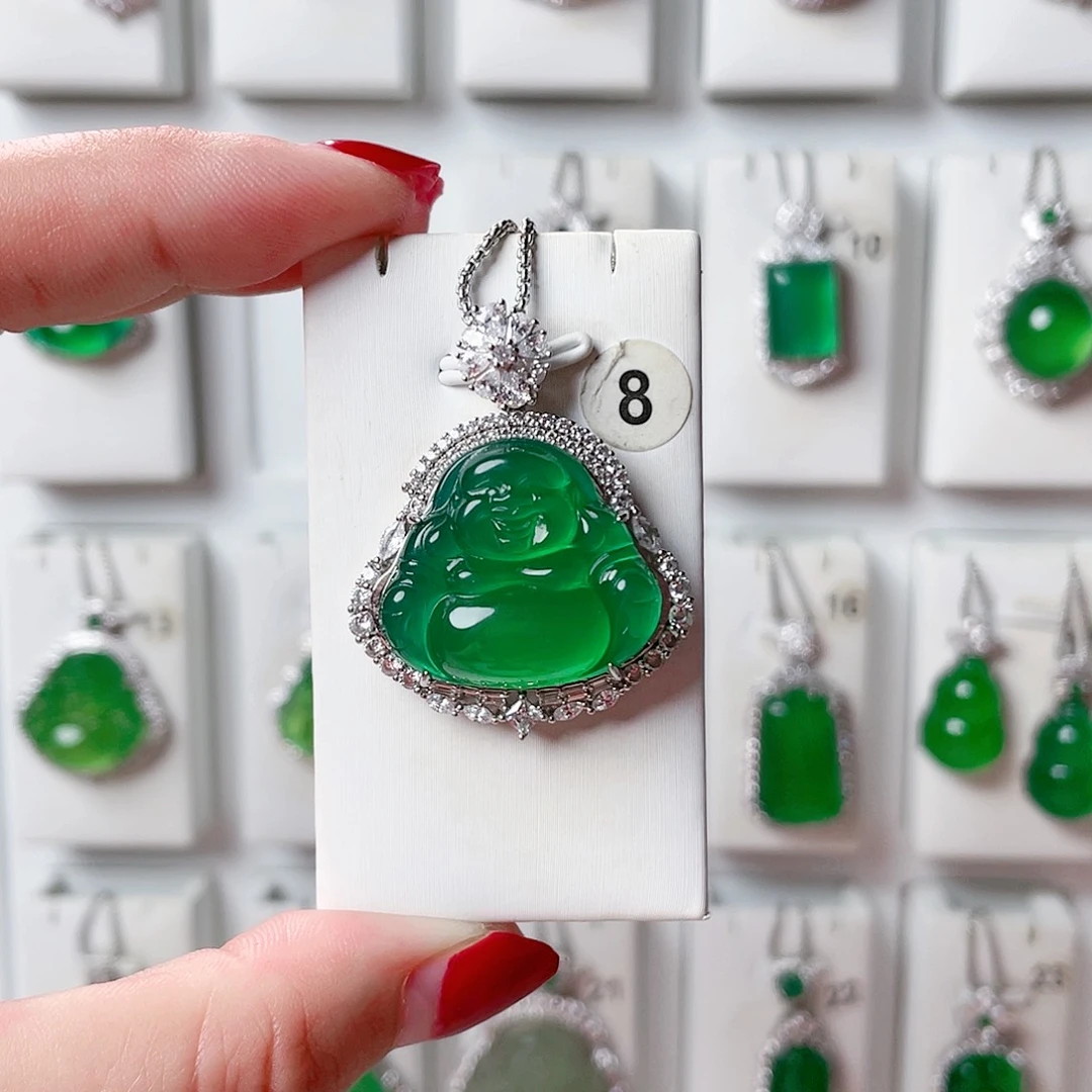 玛瑙/玉髓吊坠(赠链)银S925镶嵌