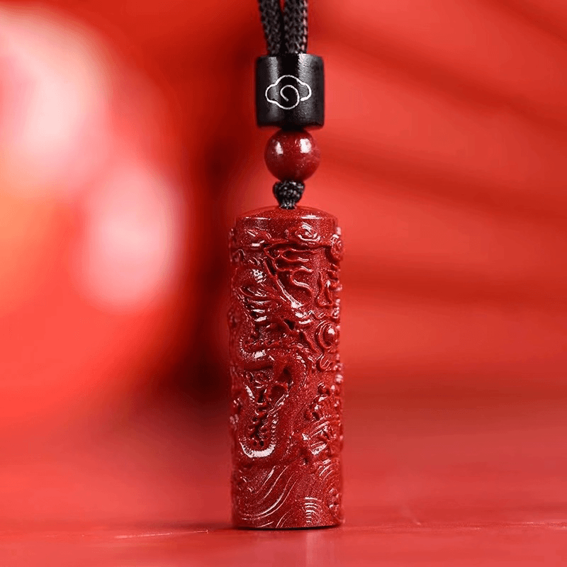 【福云家】朱砂紫金砂龙柱吊坠