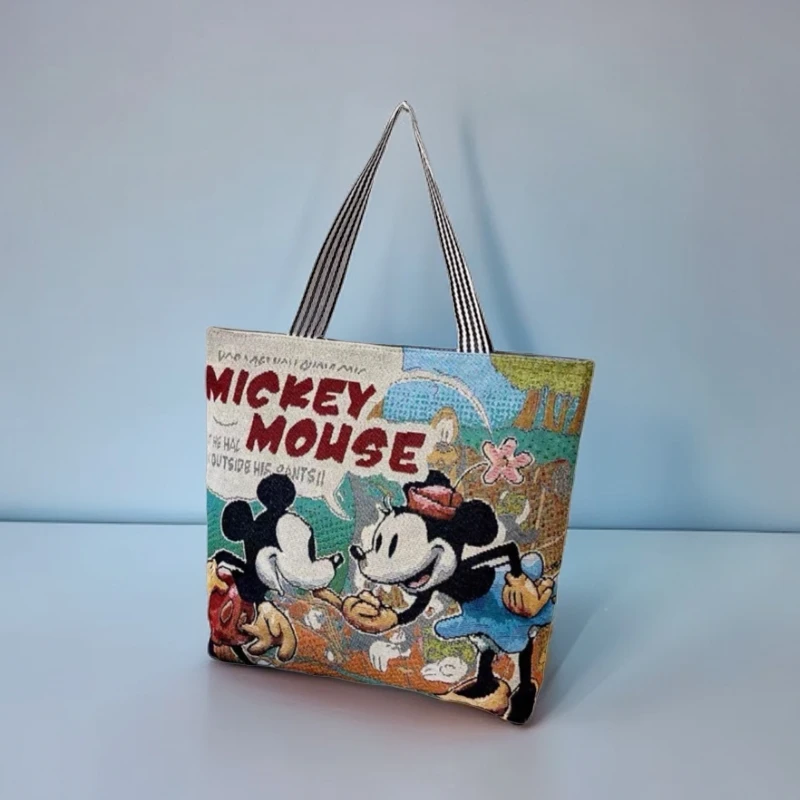 刺绣布袋女秋冬百搭休闲单肩包大容量通勤大学生上课手提帆布包包