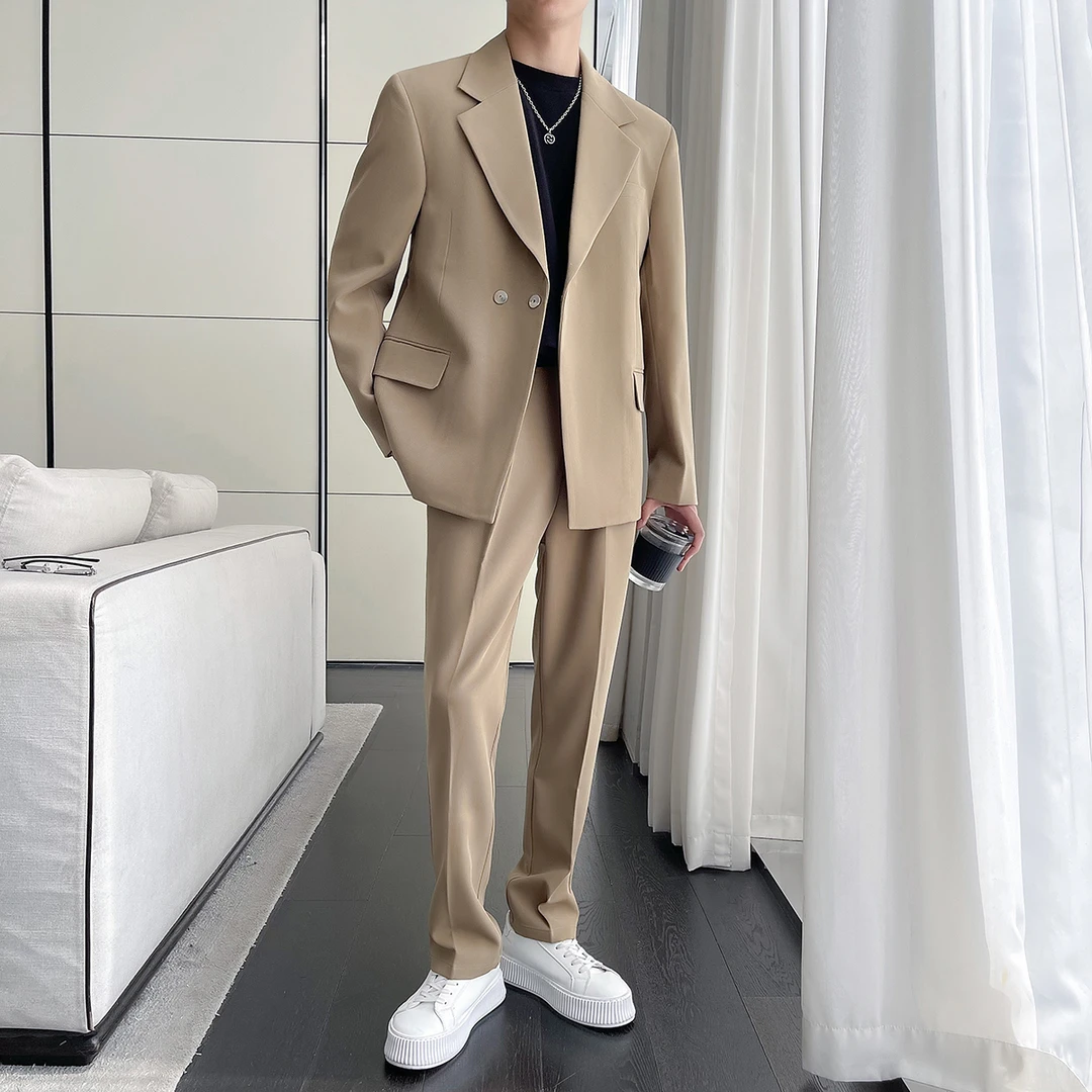 韩版轻熟风男装西服外套夏季薄款商务休闲西装男潮流宽松百搭