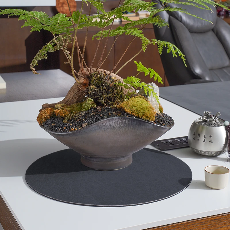 花盆垫盆栽托盘加厚底盘垫多肉圆形底托花盆垫树脂塑料底座透气垫