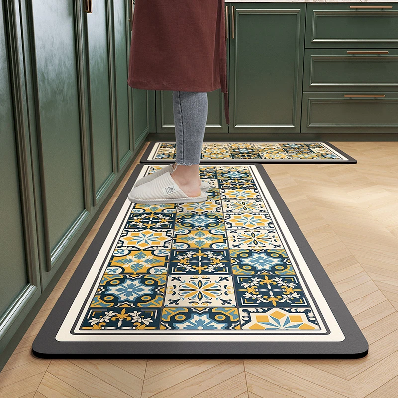 轻奢厨房地垫防水防油家用长条脚垫吸水吸油免洗可擦洗吸水防滑垫