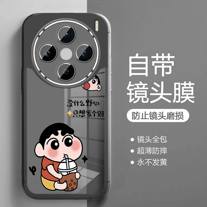 自带镜头膜适用vivox200手机壳女x200pro小众镜头全包保护套 透明