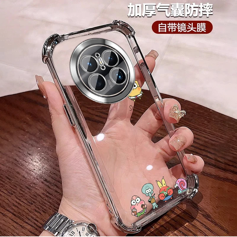 自带镜头膜适用华为mate70手机壳四角防摔MATE70pro全包小众 透明