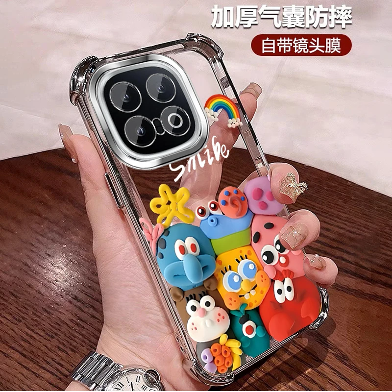 搞怪元气适用IQOO15手机壳四角防摔iqoo15全包镜头膜网红卡通气囊