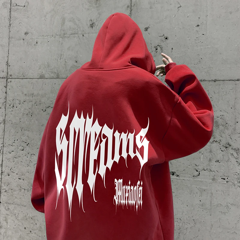 重磅420g美式复古连帽卫衣男春秋季潮牌宽松休闲外套套头上衣服潮