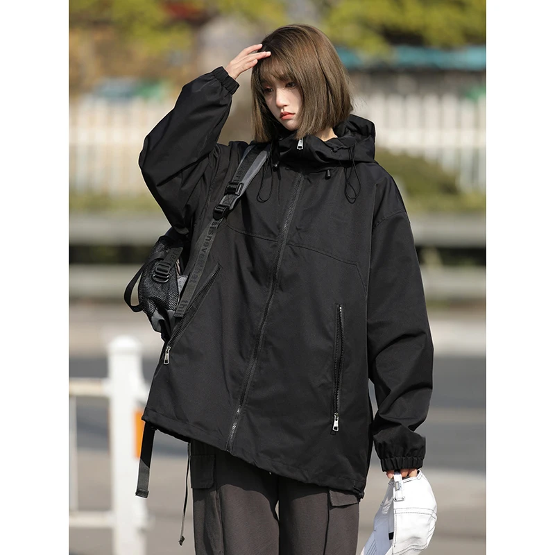 美式vintage户外冲锋夹克外套男春秋潮牌户外防风情侣登山服夹克