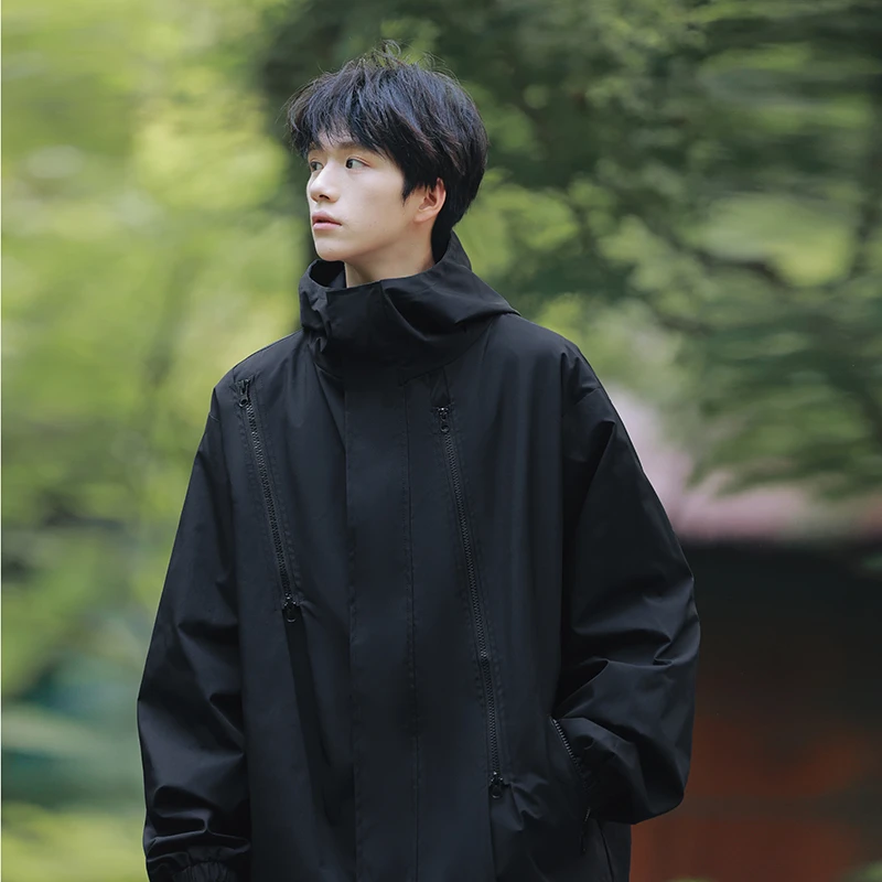 美式机能工装外套男款春秋季ins潮牌宽松冲锋衣男士夹克高街秋装