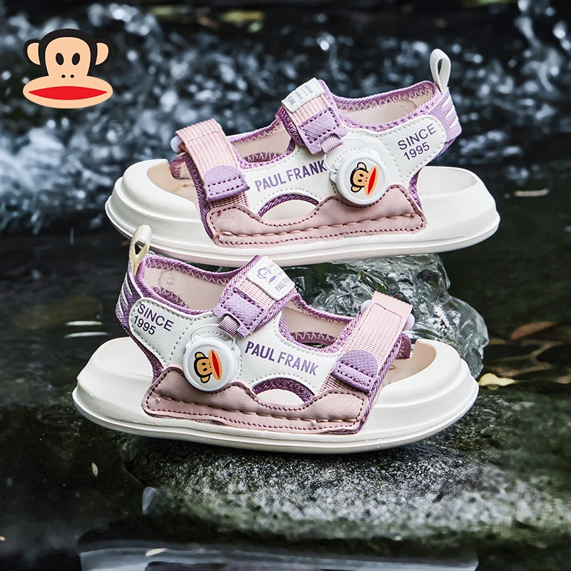 paul frank/大嘴猴女童凉鞋夏季小童沙滩鞋女孩爆款公主鞋儿童鞋