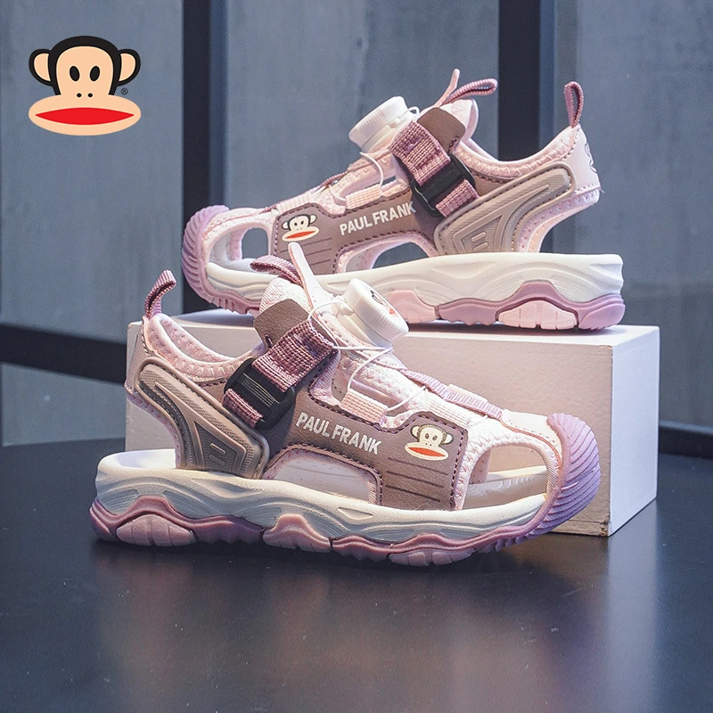 大嘴猴童鞋女童运动凉鞋2025新款女孩爆款沙滩鞋包头夏季儿童鞋子