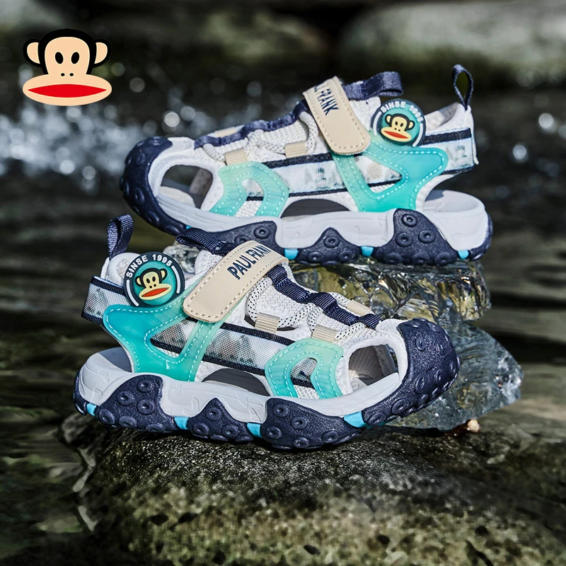 大嘴猴童鞋男童凉鞋2025新款夏款男孩运动沙滩鞋夏季包头儿童鞋子