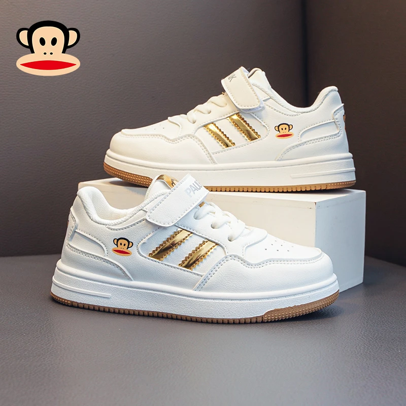 paul frank/大嘴猴男童小白鞋春秋款小童aj休闲鞋女低帮儿童板鞋