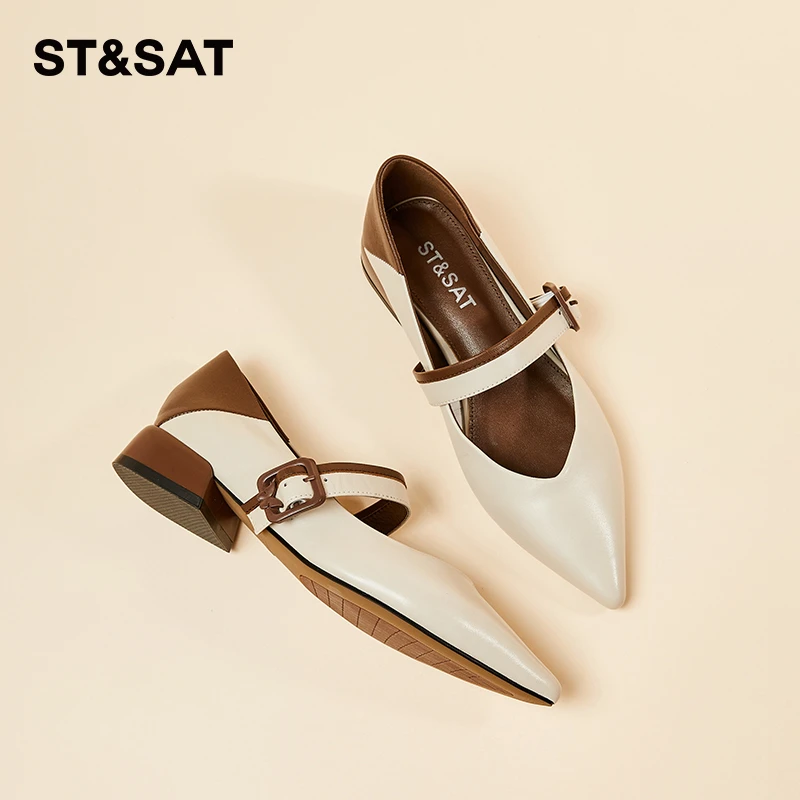 星期六大小姐驾到！尖头法式单鞋浅口2025冬季新款ins甜酷玛丽珍鞋