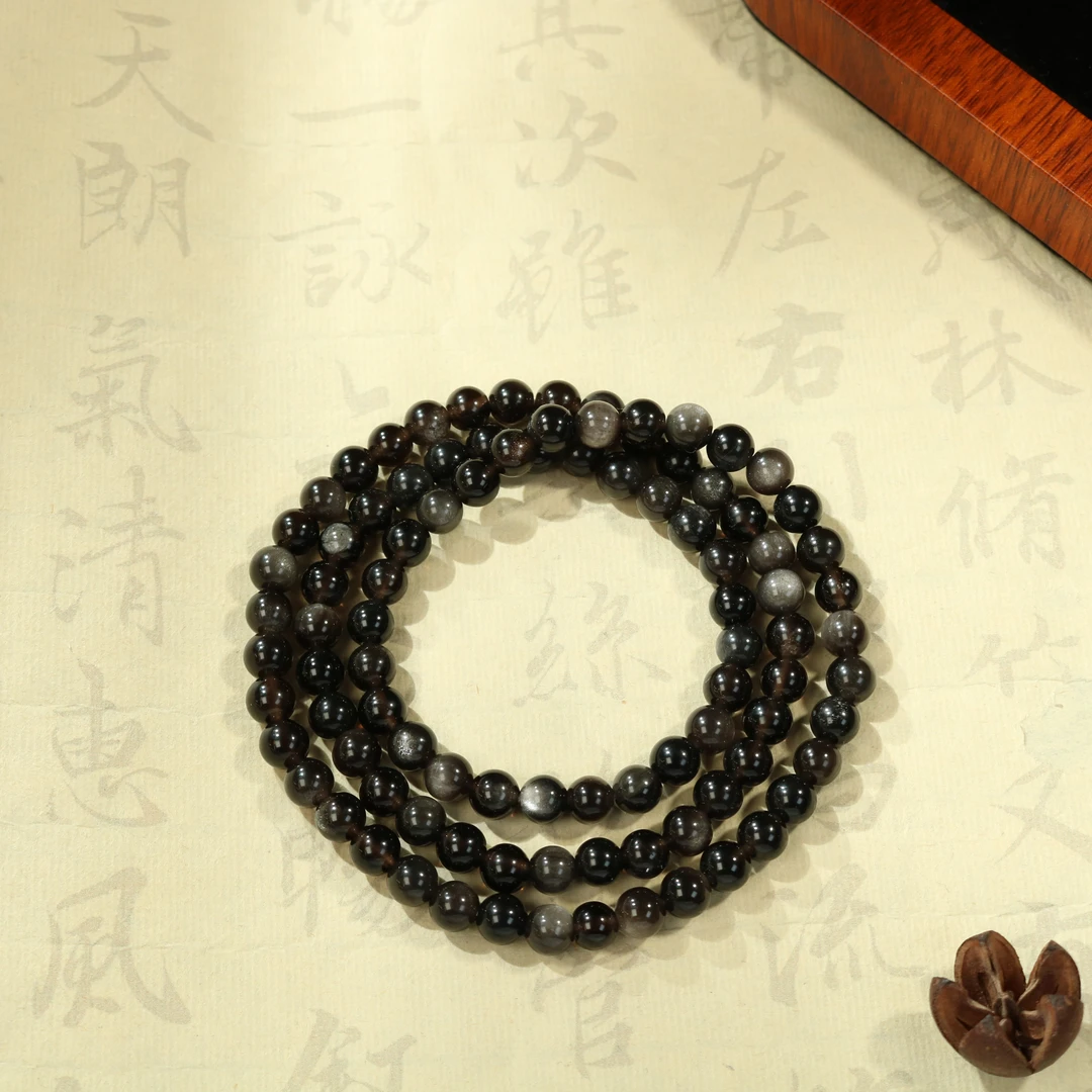 【魏来与你】银曜猫眼多圈手串6mm