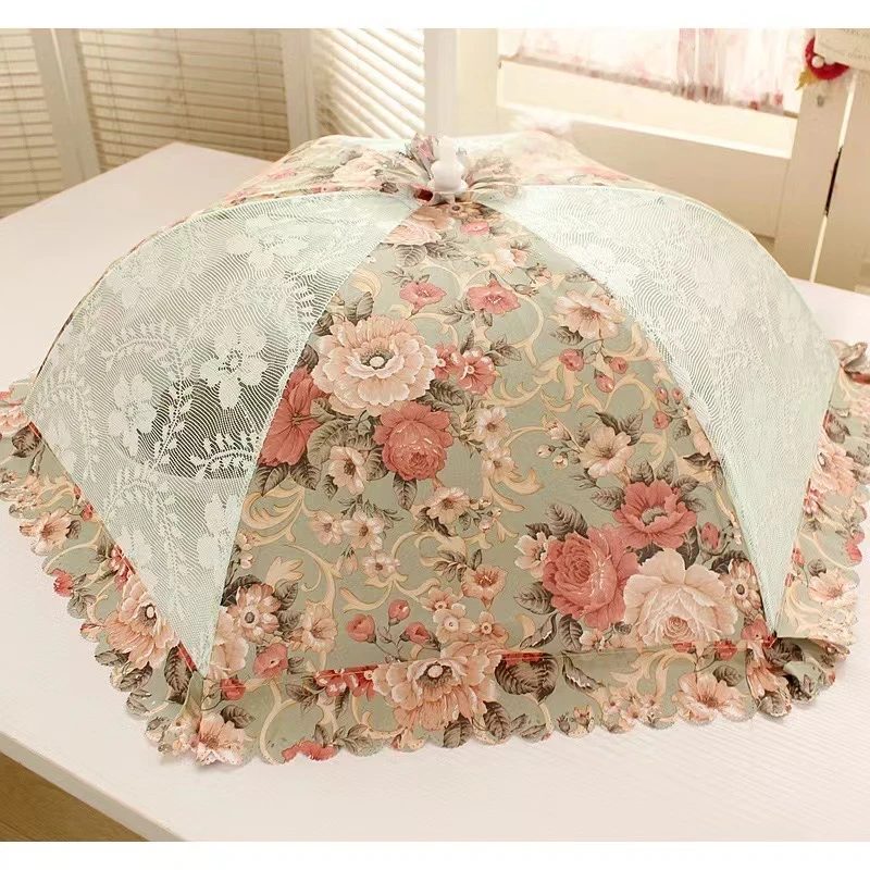 美式菜罩可折叠罩菜罩家用防苍蝇盖菜罩餐桌罩饭菜罩遮尘罩剩菜食