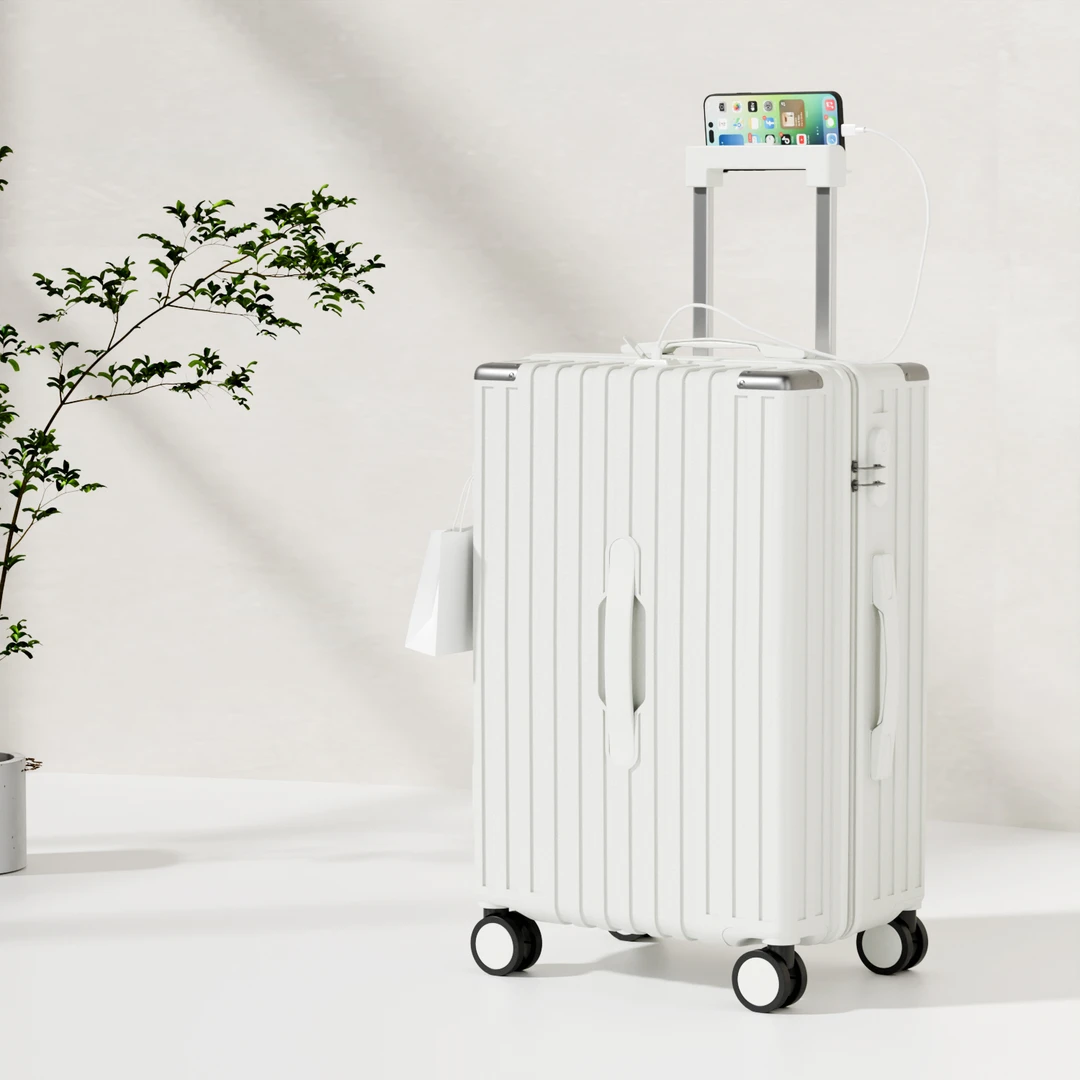 行李箱网红水杯架充电口20寸带上飞机26寸大容量男女多功能行李箱