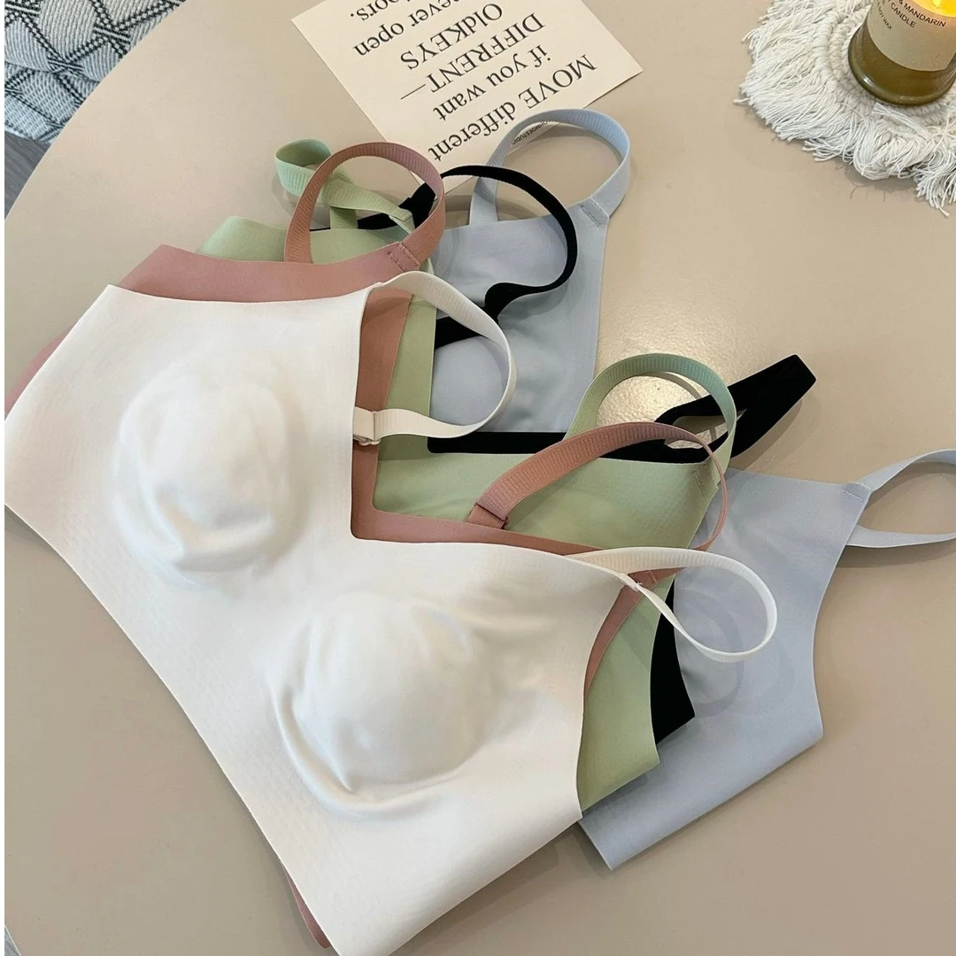 裸感超薄内衣女大胸显小薄款收副乳防下垂软支撑舒适透气无痕文胸