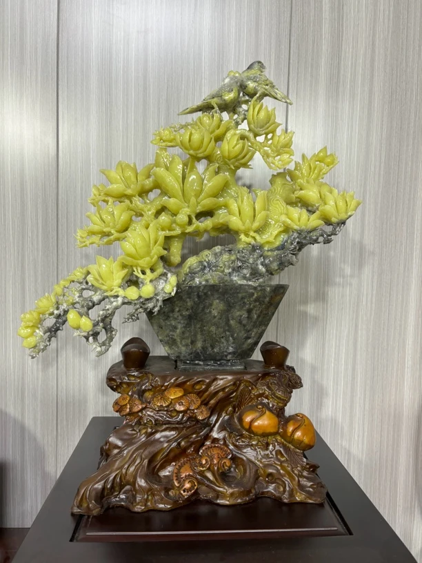 玉兰花开喜上枝头高档家居摆件