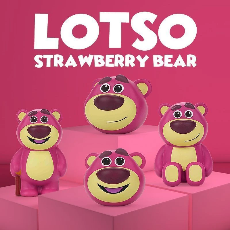 迪士尼正版草莓熊解压捏捏乐减压神器小熊玩偶摆件生日礼物送女生
