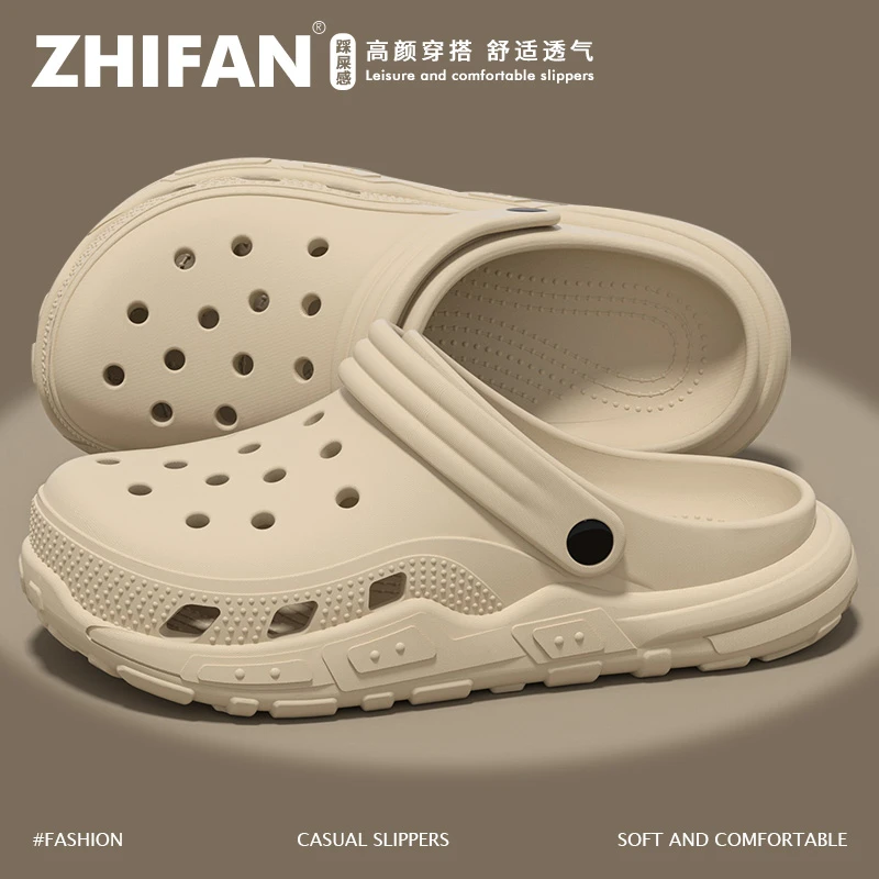 男士洞洞鞋男款夏季外穿防滑户外沙滩开车潮流情侣男生上班族凉鞋