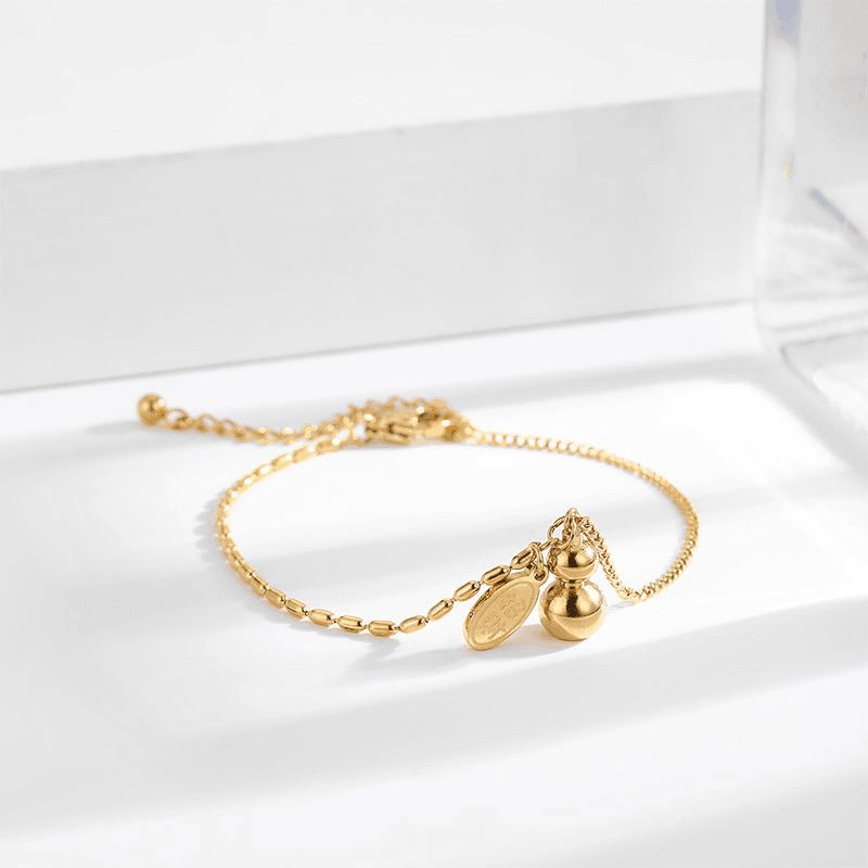 铜合金手链 招财葫芦手链女款高级感小众轻奢精致闺蜜礼物七夕节