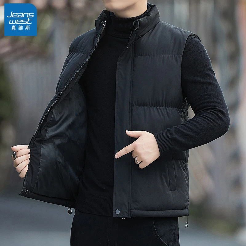 真维斯2025秋冬季新款男女同款马甲潮流宽松休闲百搭保暖外套男