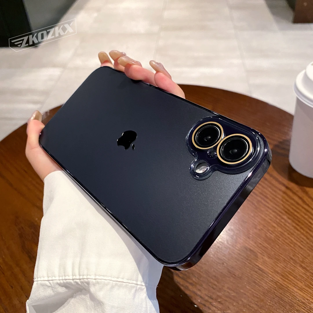 适用苹果16手机壳原标全包镜头膜超薄防摔电镀磨砂高级感轻奢