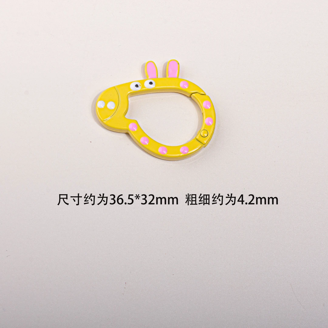 ［子言］25mm钥匙扣开口圈烤漆糖彩色弹簧挂件 diy包车挂圈配件材料