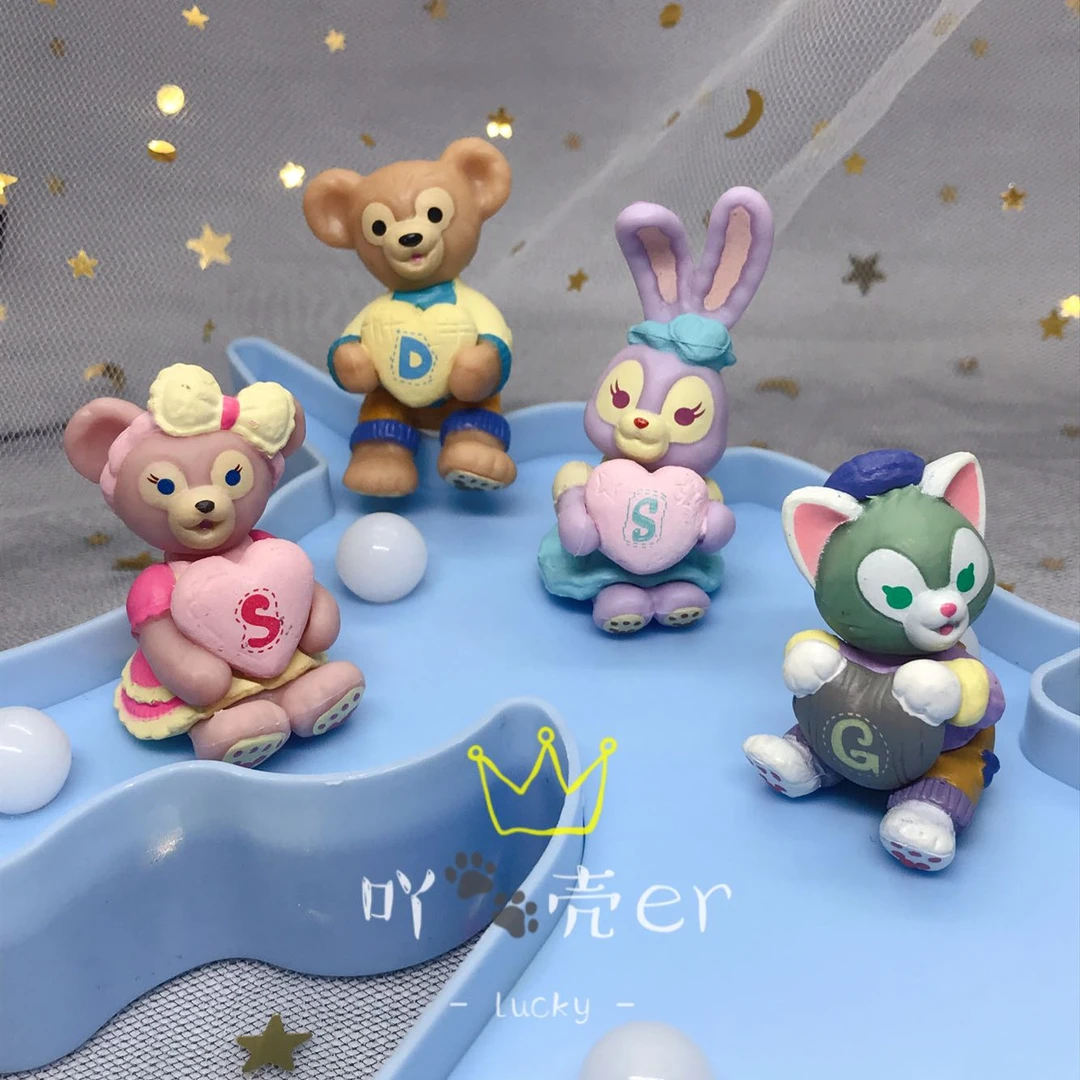 祖国版抱心达菲熊系列 DIY手工摆台奶油胶手机壳公仔