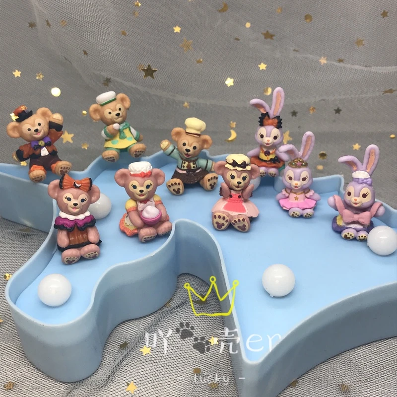 9款达菲熊 雪莉玫 史黛拉兔子 DIY奶油胶 滴胶手机壳公仔