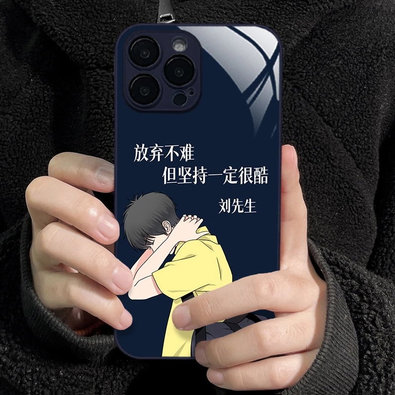 适用苹果/华为/小米/oppo/vivo网红爆款男生姓氏定制玻璃手机壳