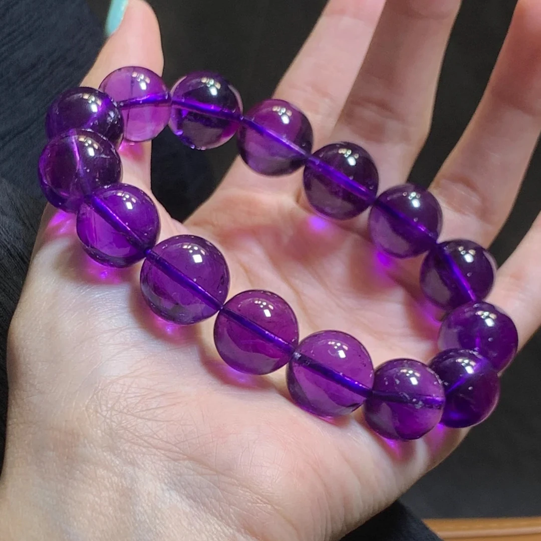 【CoCo】乌拉圭天然紫水晶手串时尚百搭单圈毕业级单圈梦幻