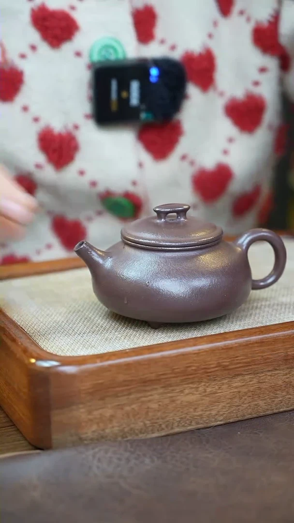 【闪购商品】紫砂茶壶4号井老紫泥-三足桥瓢-王美玲170cc