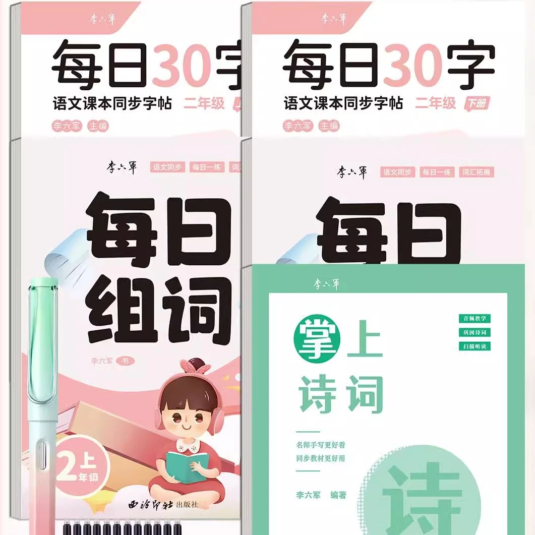 李六军全维练字帖每日30字二年级字帖小学生专用一年级练字字帖