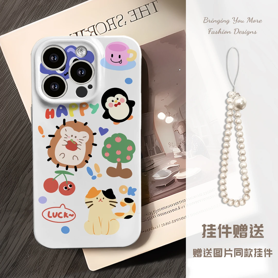 适用于苹果16华为OPPO小米VIVO高级感时尚潮流软菲林手机壳CA0055