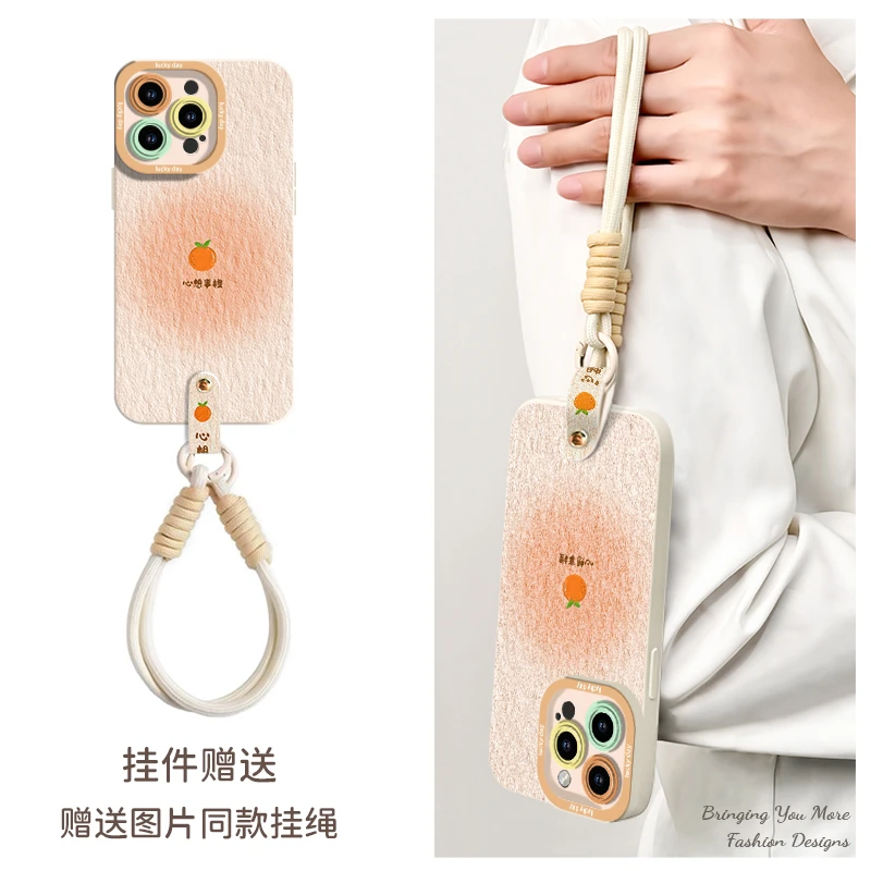 适用于苹果16华为OPPO小米VIVO高级感简约鹰眼磨砂手机壳RA0050