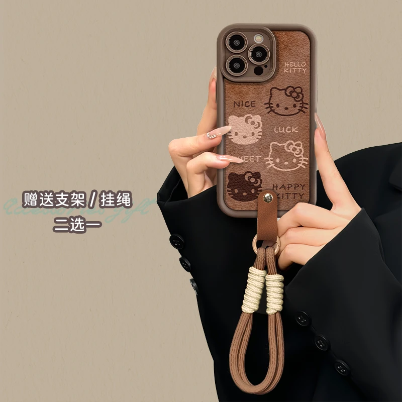 适用于苹果16华为OPPO小米VIVO高颜值时尚皮纹LJ阶梯手机壳AA0198