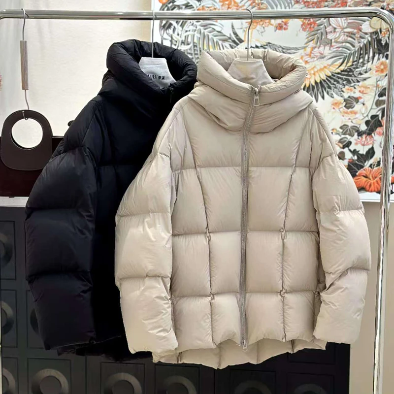 【特氟龙】【新国标90白鹅绒】连帽加厚女士羽绒服 冬季休闲女款外套