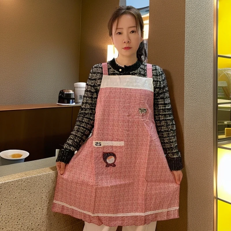 清仓工字背围裙，防水无袖家居围裙时尚透气