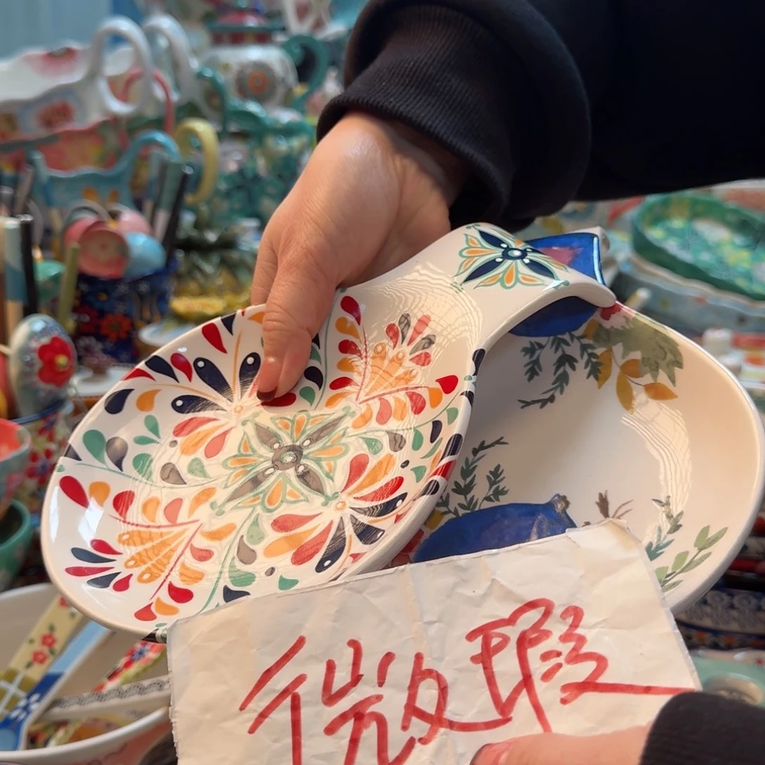 瓷片微瑕清仓外贸勺拖2只