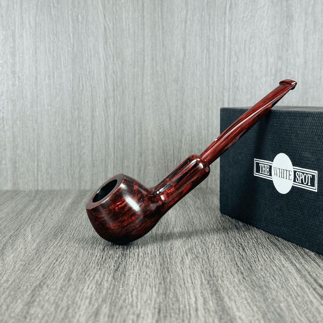 英国Dunhill/登喜路小白点 石楠木烟斗Chestnut栗色光面系列4107