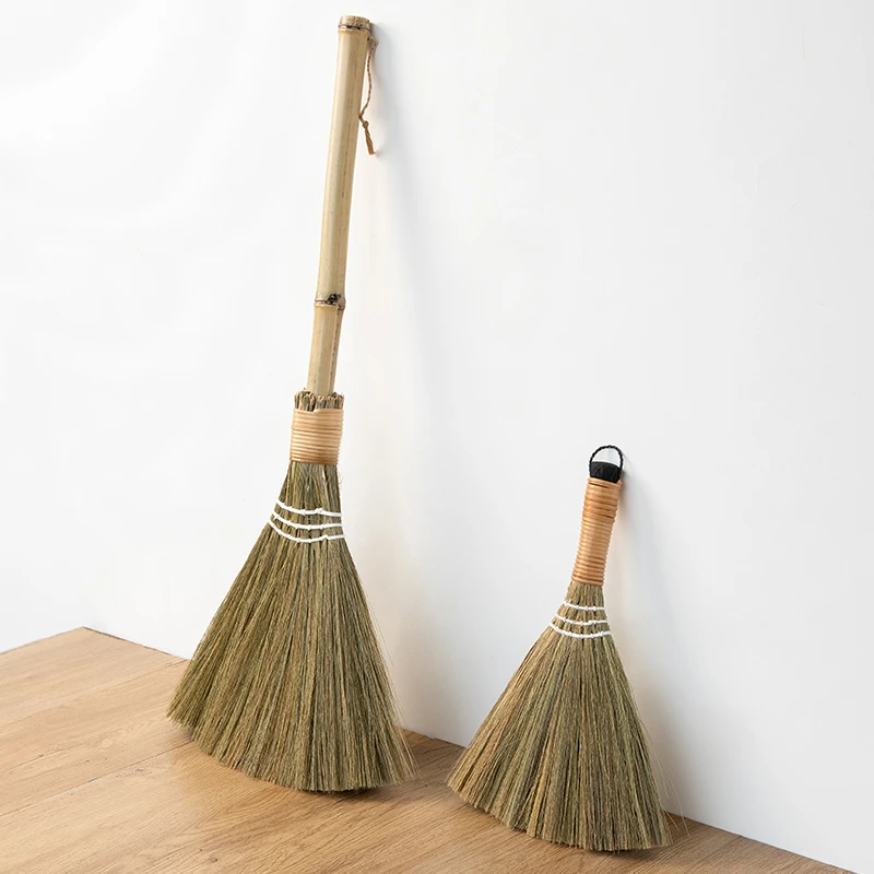进口扫地扫帚木地板软毛笤帚家用地面窗台头发清洁工具芒草扫把刷