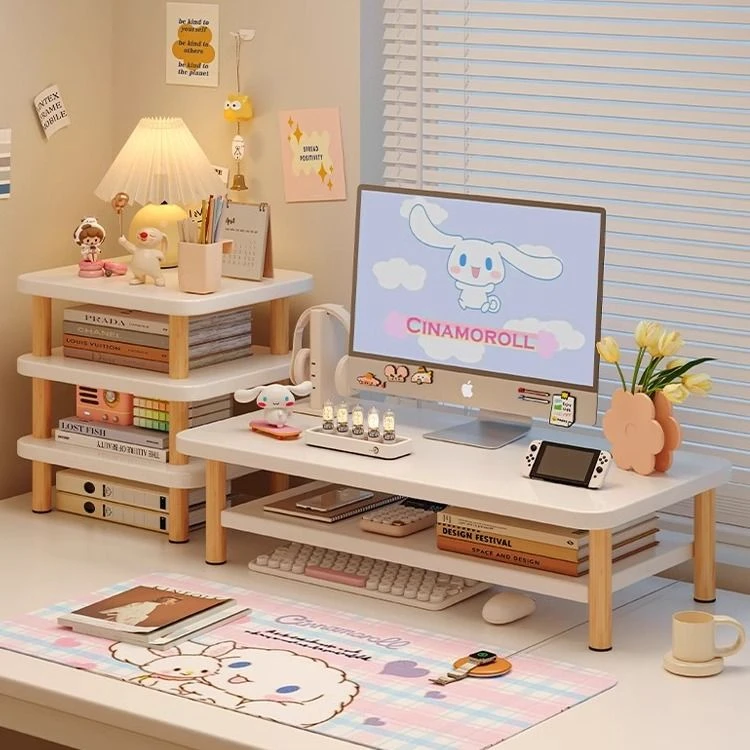 新疆包邮桌面收纳架电脑显示器增高架台式屏幕抬垫高底座托架置物