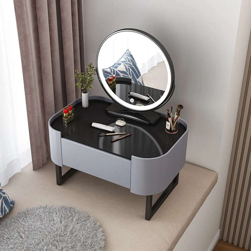 新疆包邮轻奢北欧飘窗梳妆台小户型化妆桌网红现代简约床头化妆柜