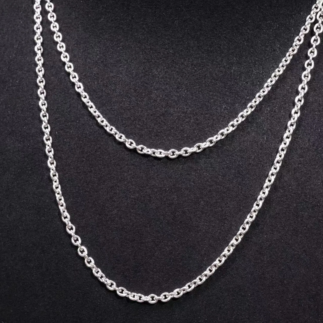 未使用 Tiffany & Co./蒂芙尼 925银o字裸链项链 约76cm