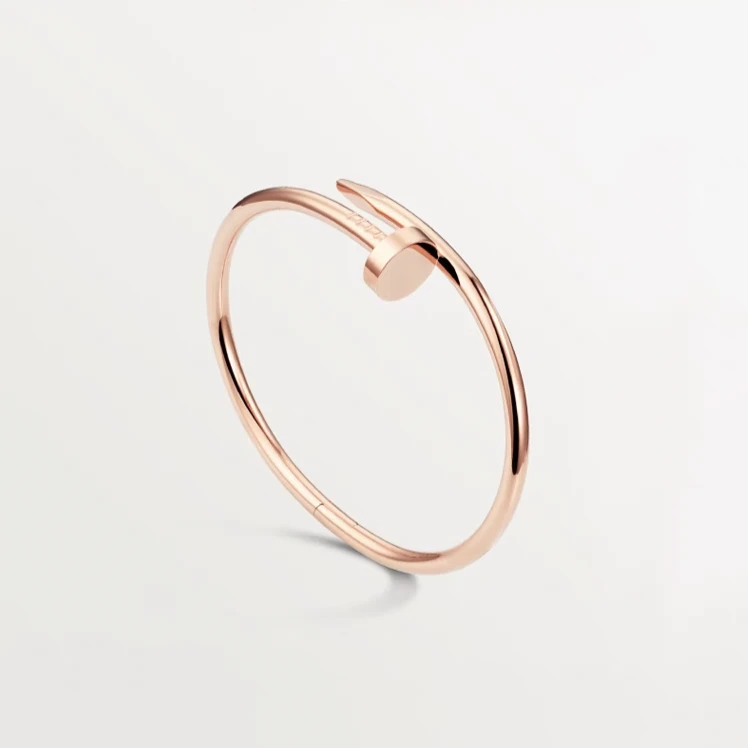 99新 Cartier/卡地亚 JUSTE UN CLOU系列  宽版无钻钉子手镯