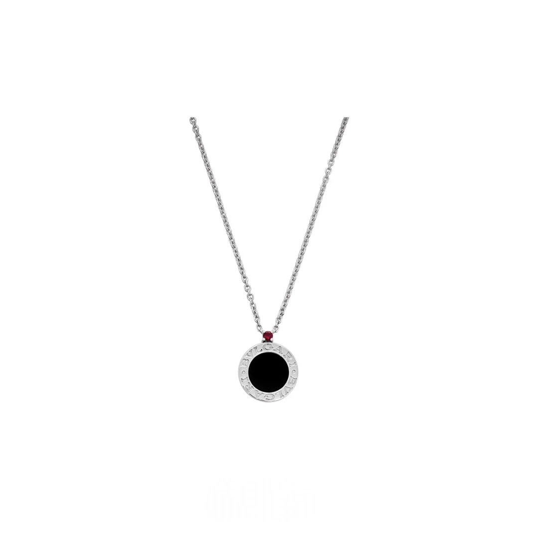 99新 BVLGARI/宝格丽 慈善款圆饼项链 双面圆盘镶钻  02861