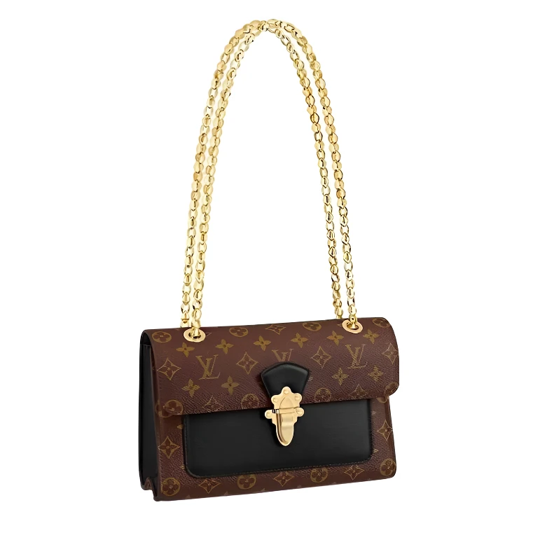 99新 LouisVuitton/路易威登 单肩 维多利亚老花链条腋下包 40905