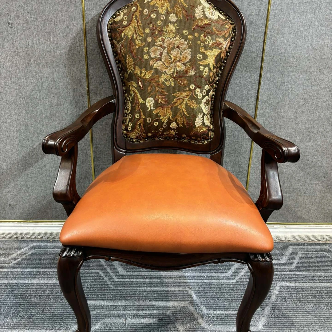 FSY723扶手椅630*660*1060坐高480 美式复古单人椅座椅坐具