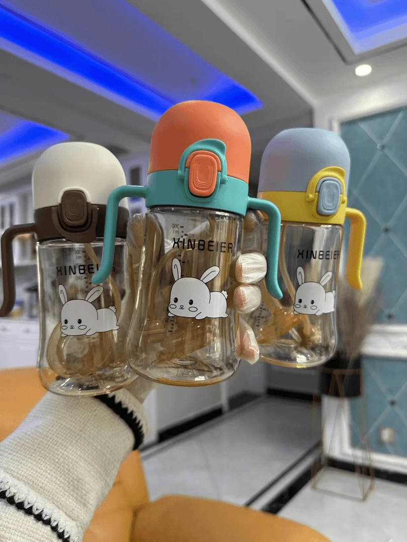 欣贝儿弹跳水杯奶瓶两用水杯便携0喝水杯